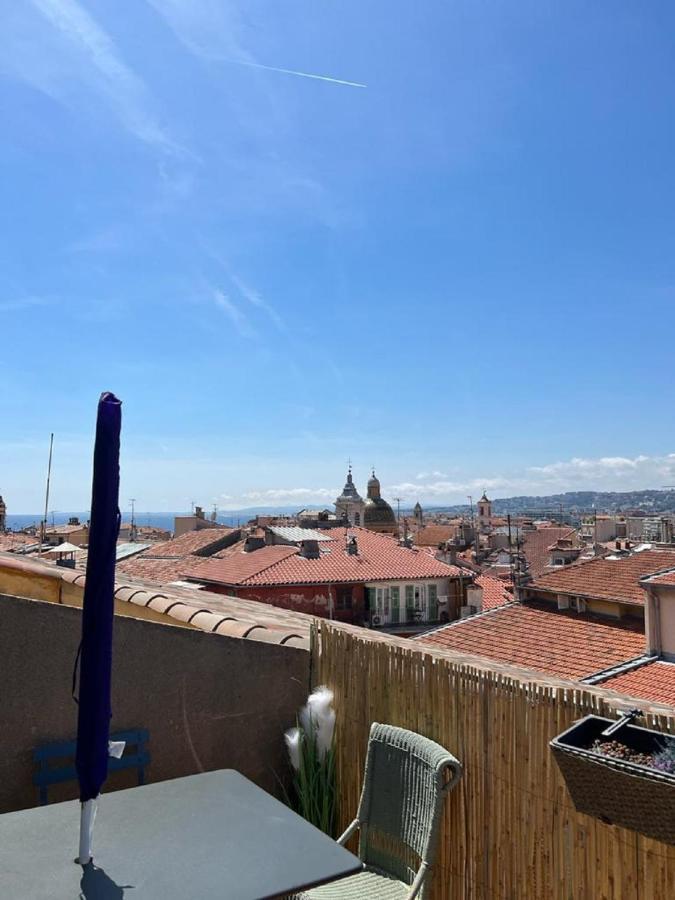 La Croix - F3, Terrasse Vue Panoramique, Vieux-Nice Old Town And Terrace Exteriör bild