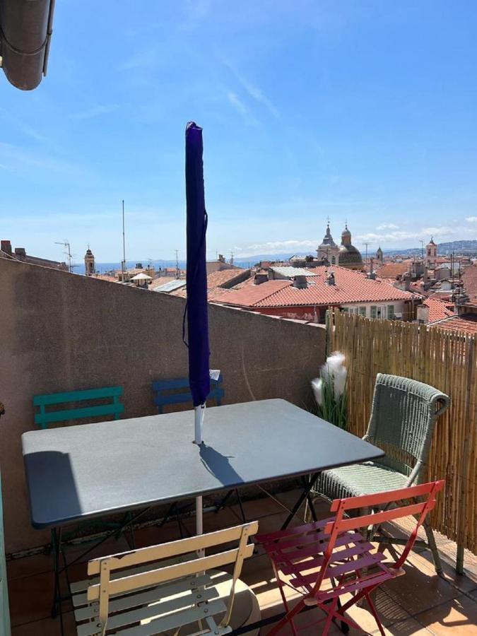 La Croix - F3, Terrasse Vue Panoramique, Vieux-Nice Old Town And Terrace Exteriör bild